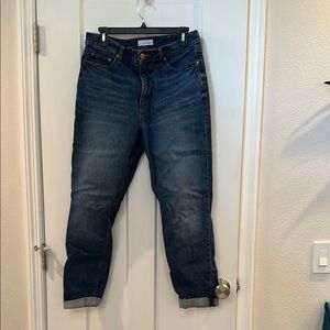 LOFT Blue Boyfriend Jeans with Relaxed Fit